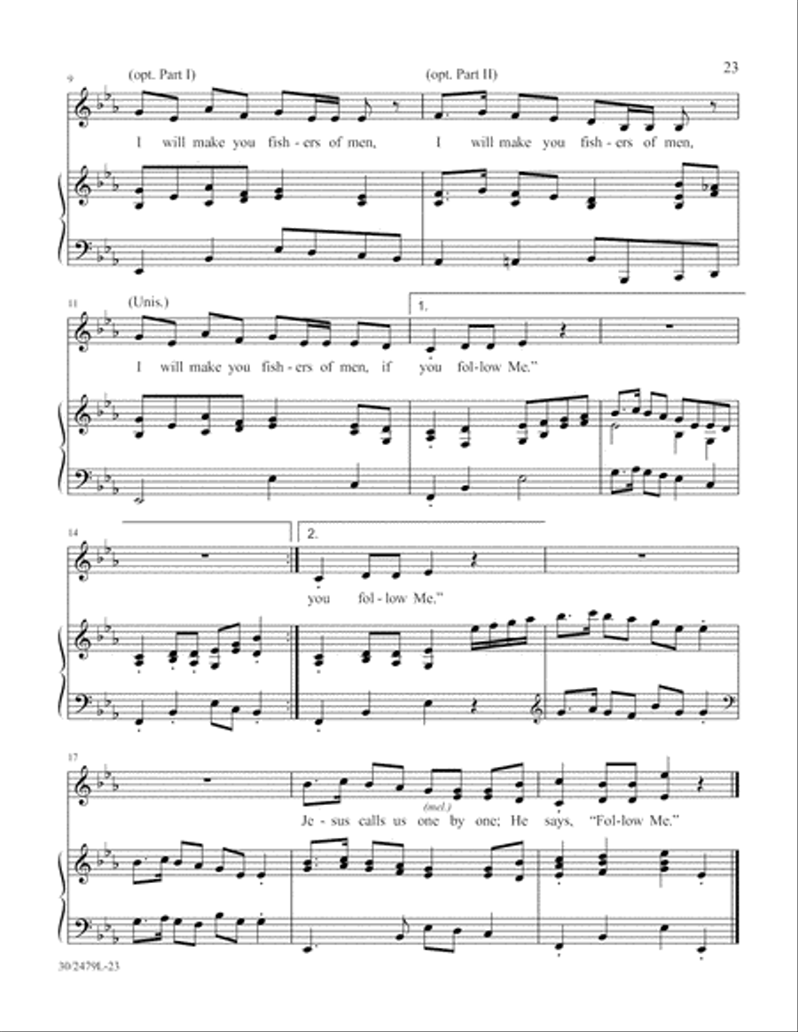 Scripture Songs Unison Choir scores gallery preview page 24