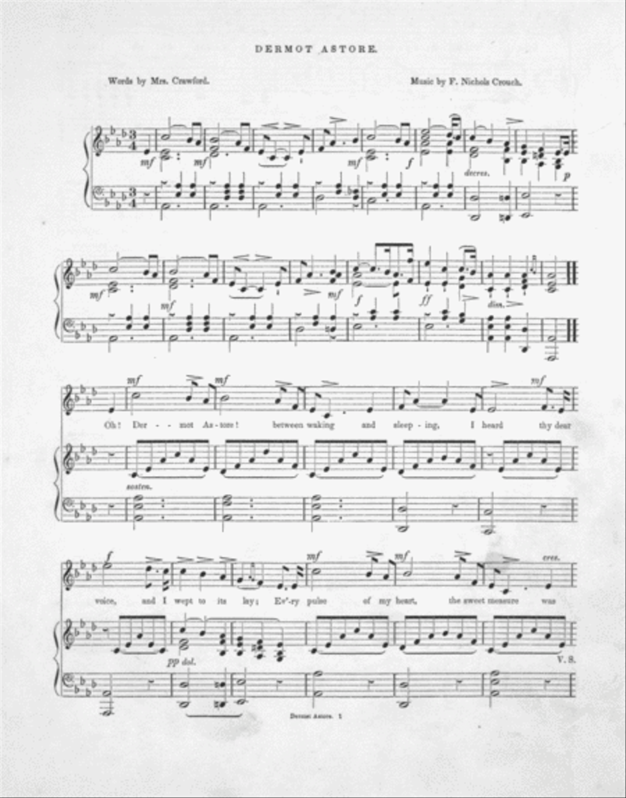 Dermot Astore. The Reply to Kathleen Mavourneen Voice scores gallery preview page 2