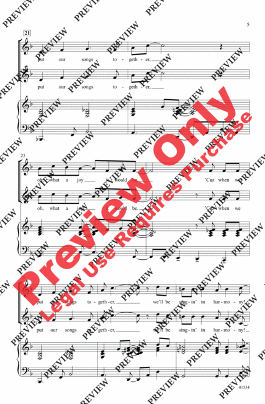 Sing in Harmony! 2-Part scores gallery preview page 5
