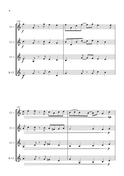 O Come All Ye Faithful - Jazz Arrangement in 5/4 for Clarinet Quartet image number null