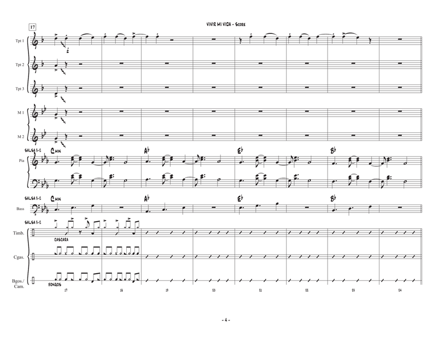 Vivir Mi Vida Brass Ensemble scores gallery preview page 4