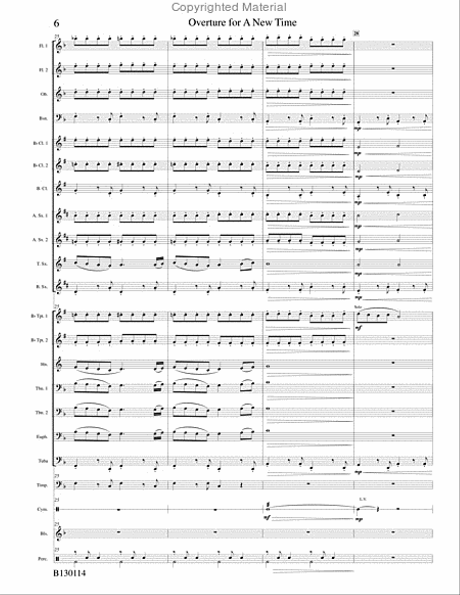 Overture for A New Time Concert Band scores gallery preview page 9