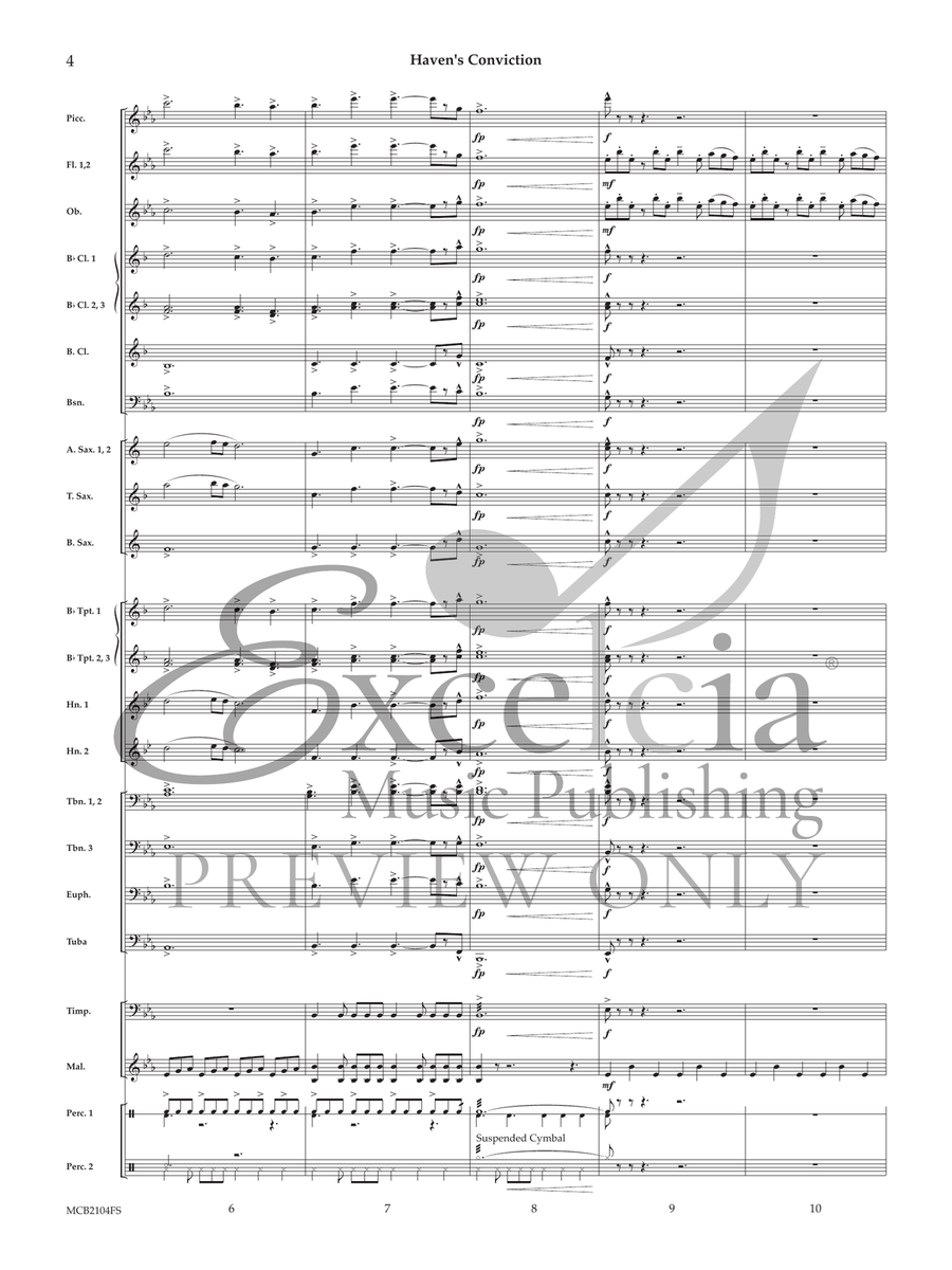 Haven's Conviction Concert Band scores gallery preview page 5