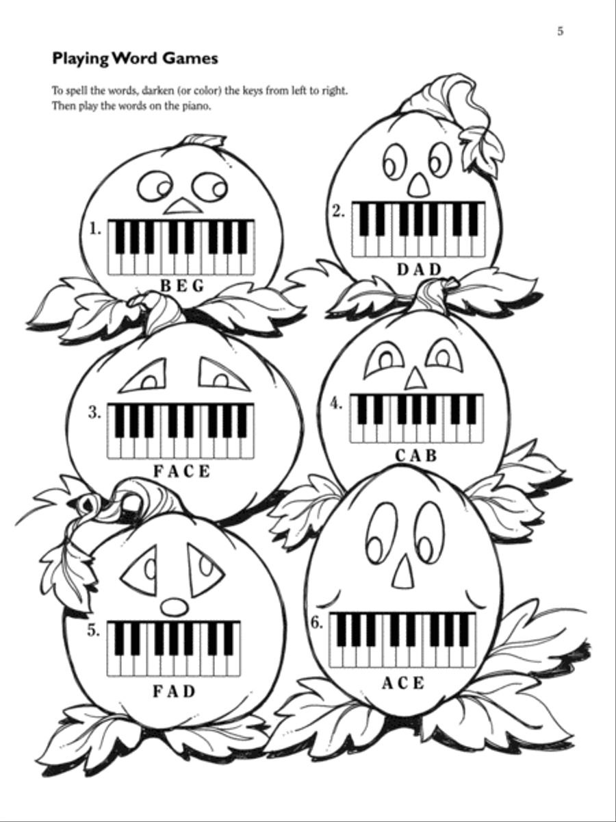 Let's Celebrate Halloween!, Pre-reading Easy Piano scores gallery preview page 3