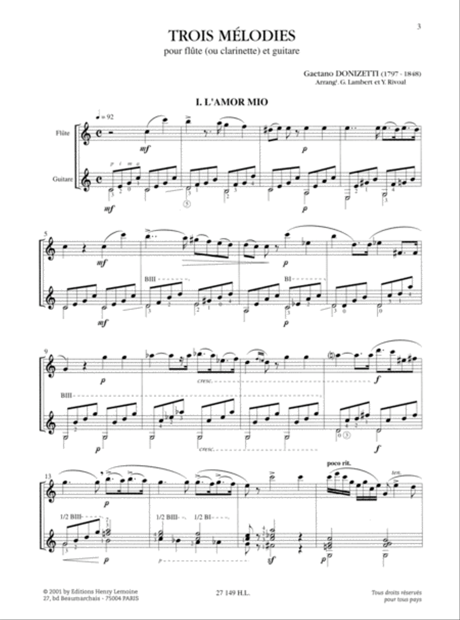 Melodies (3) Clarinet scores gallery preview page 2