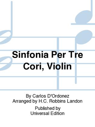 Book cover for Sinfonia Per Tre Cori, Violin