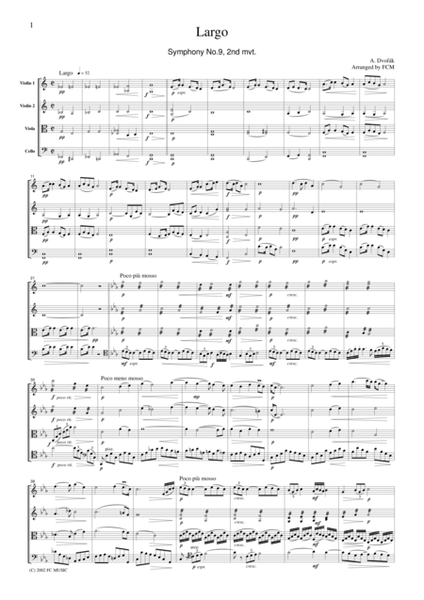 Dvorak Largo from Symphony No.9, 2nd mvt.