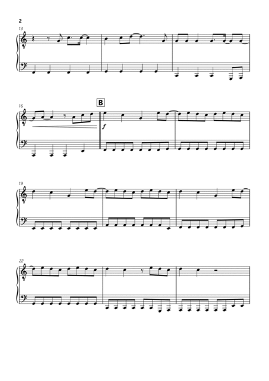 Fortnight Easy Piano scores gallery preview page 2