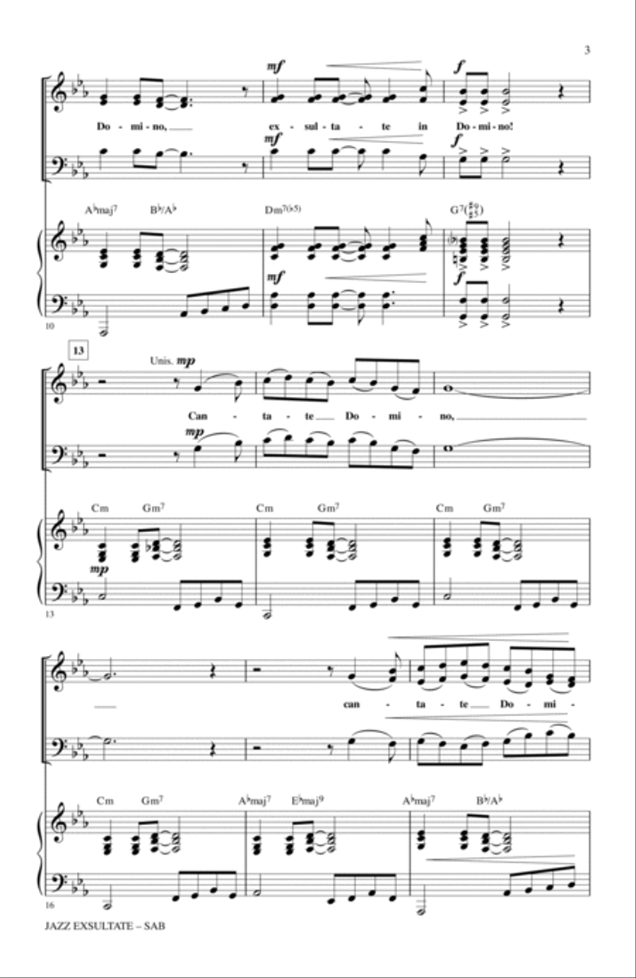 Jazz Exsultate Jazz Exsultate 3-Part scores gallery preview page 2