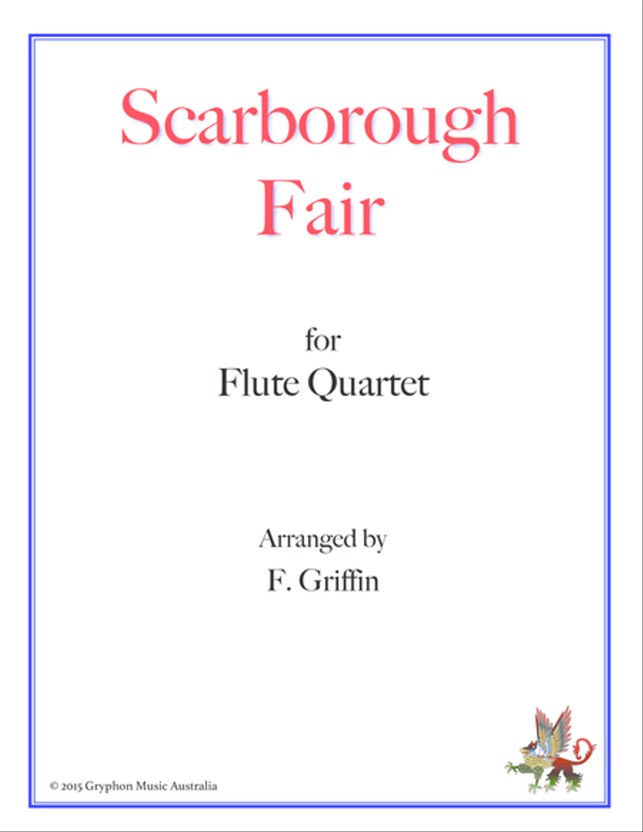 Scarborough Fair for Flute Quartet Flute Quartet scores gallery preview page 1