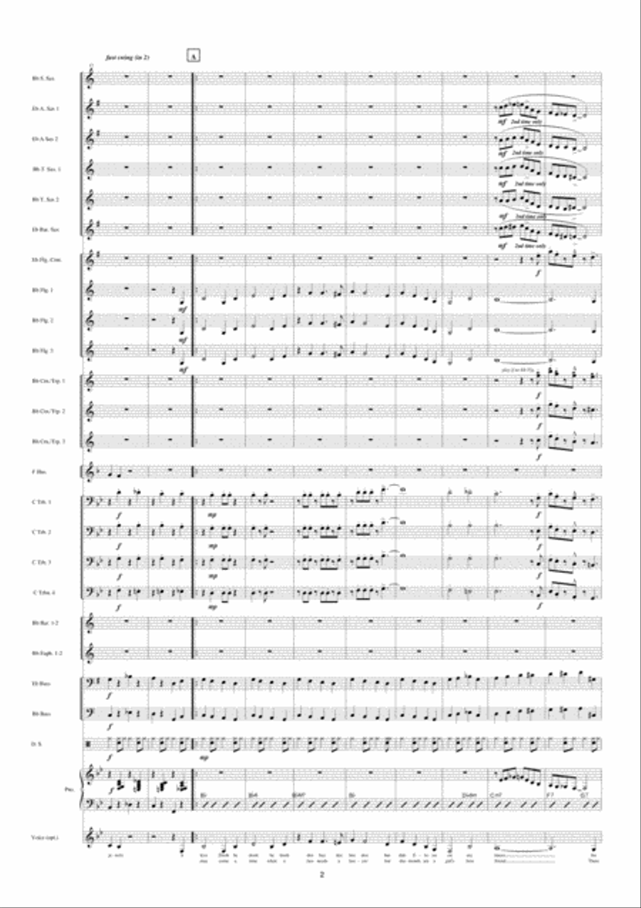 Diamonds Are A Girl's Best Friend Fanfare Band scores gallery preview page 3