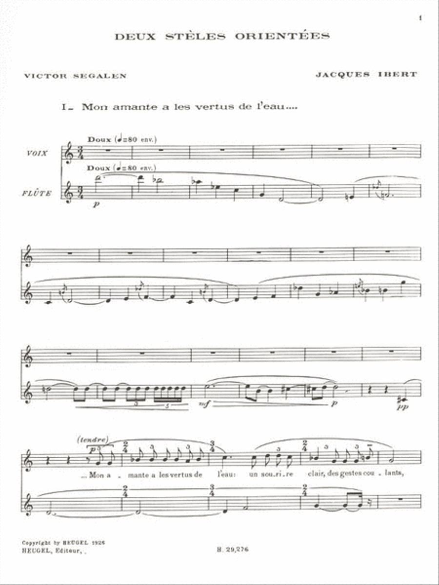 2 Steles Orientees (med) (voice & 1 Instrument) Voice scores gallery preview page 2