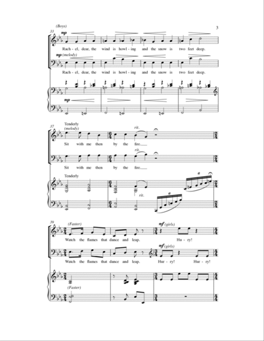 Reuben And Rachel At Christmas Time 4-Part scores gallery preview page 4