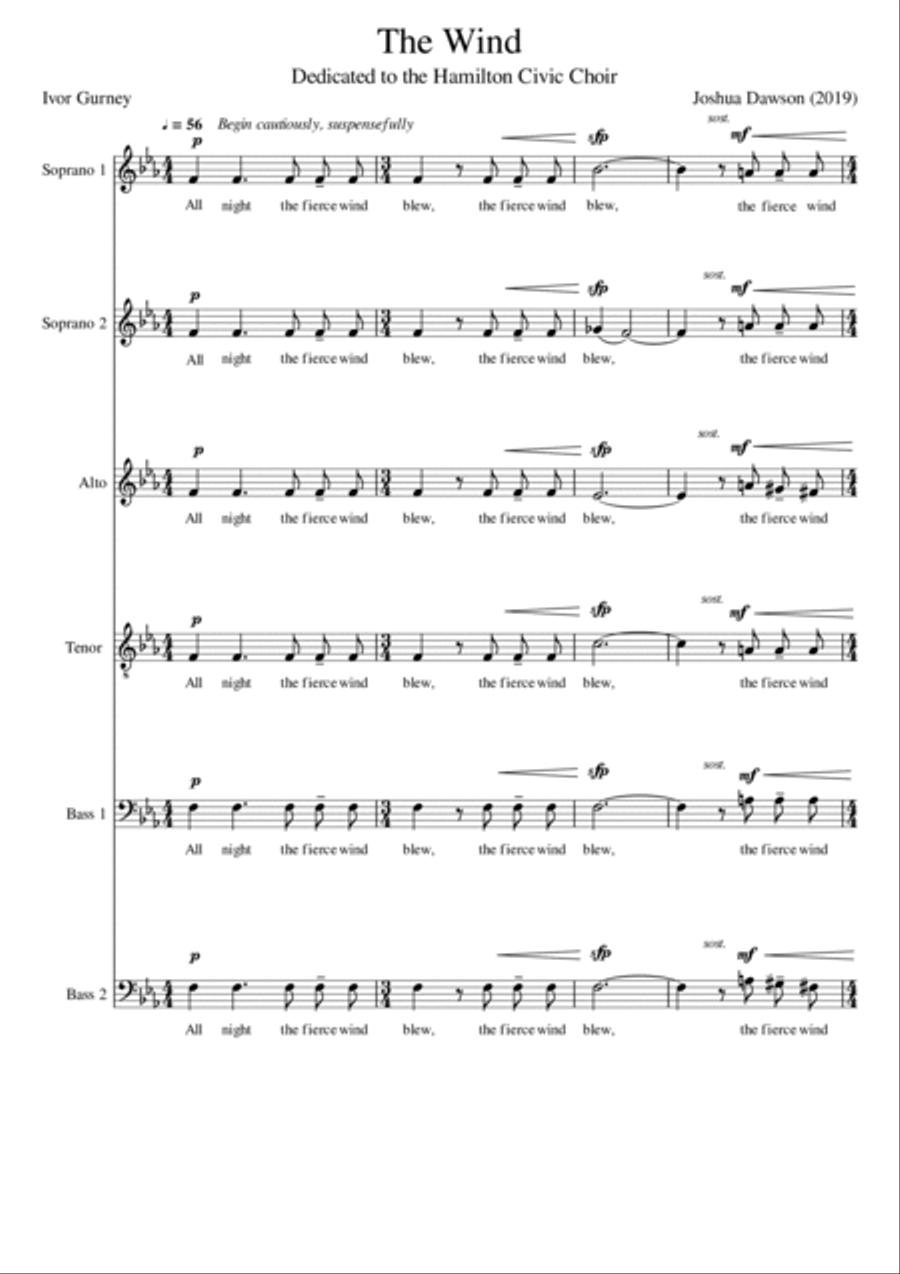 The Wind Divisi scores gallery preview page 1