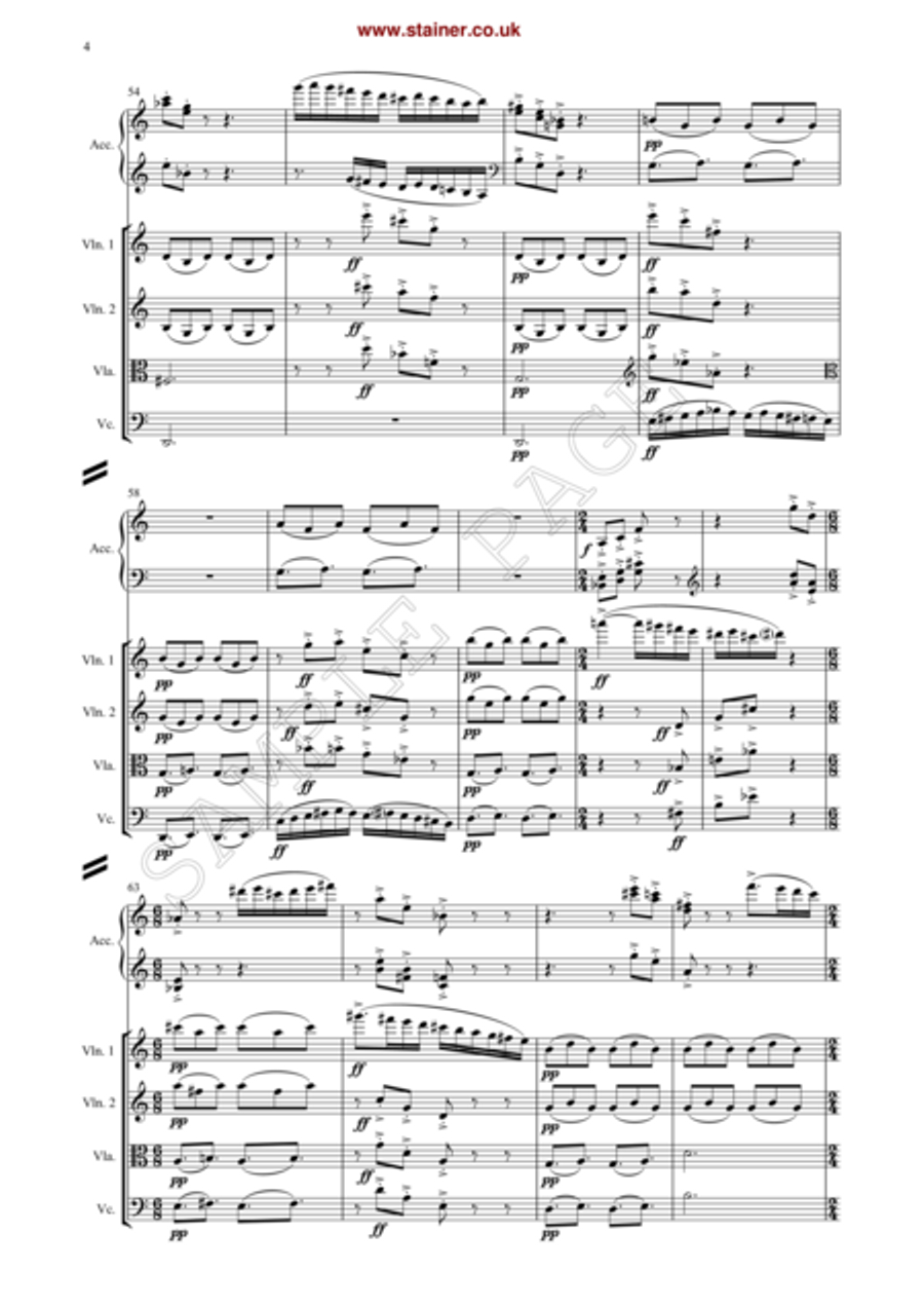 Mist on the Hills. Accordian & St Quartet String Quartet scores gallery preview page 5