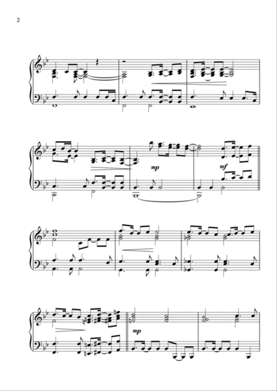 I'll Be Over You I'll Be Over You Piano Solo scores gallery preview page 2