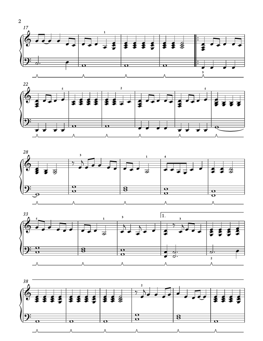 Stay Piano Solo scores gallery preview page 2