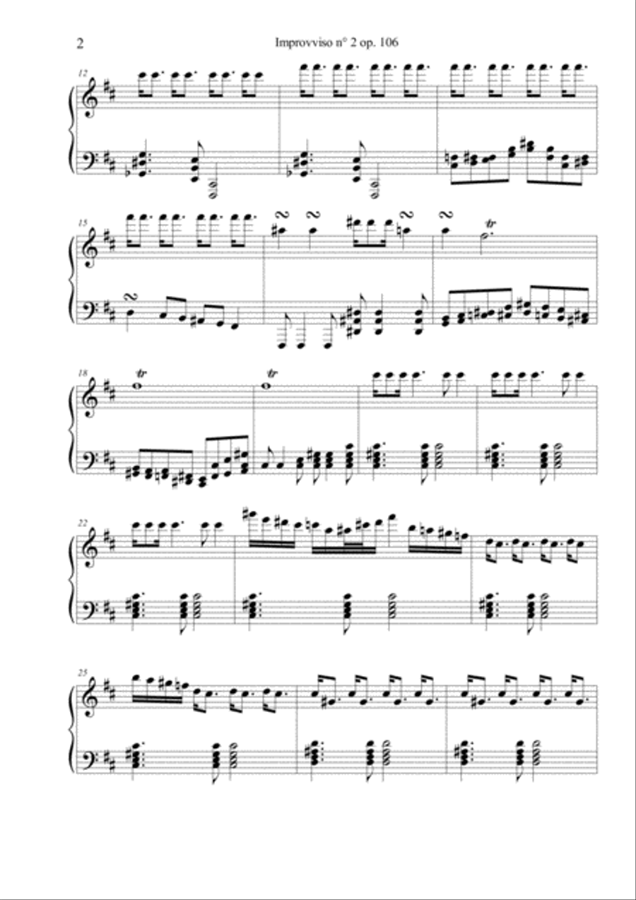 Improvviso n° 2 op. 106 Piano Solo scores gallery preview page 2