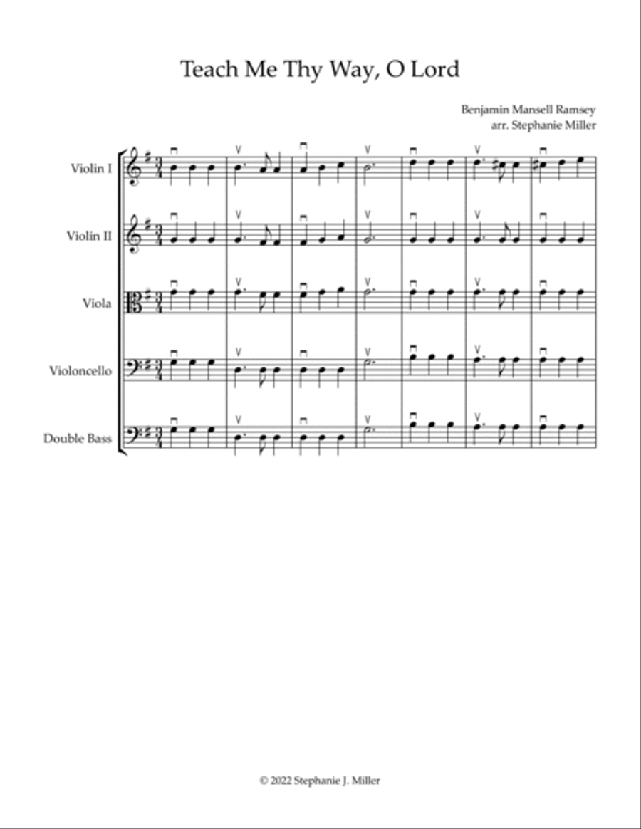 Teach Me Thy Way, O Lord Teach Me Thy Way, O Lord String Orchestra scores gallery preview page 2
