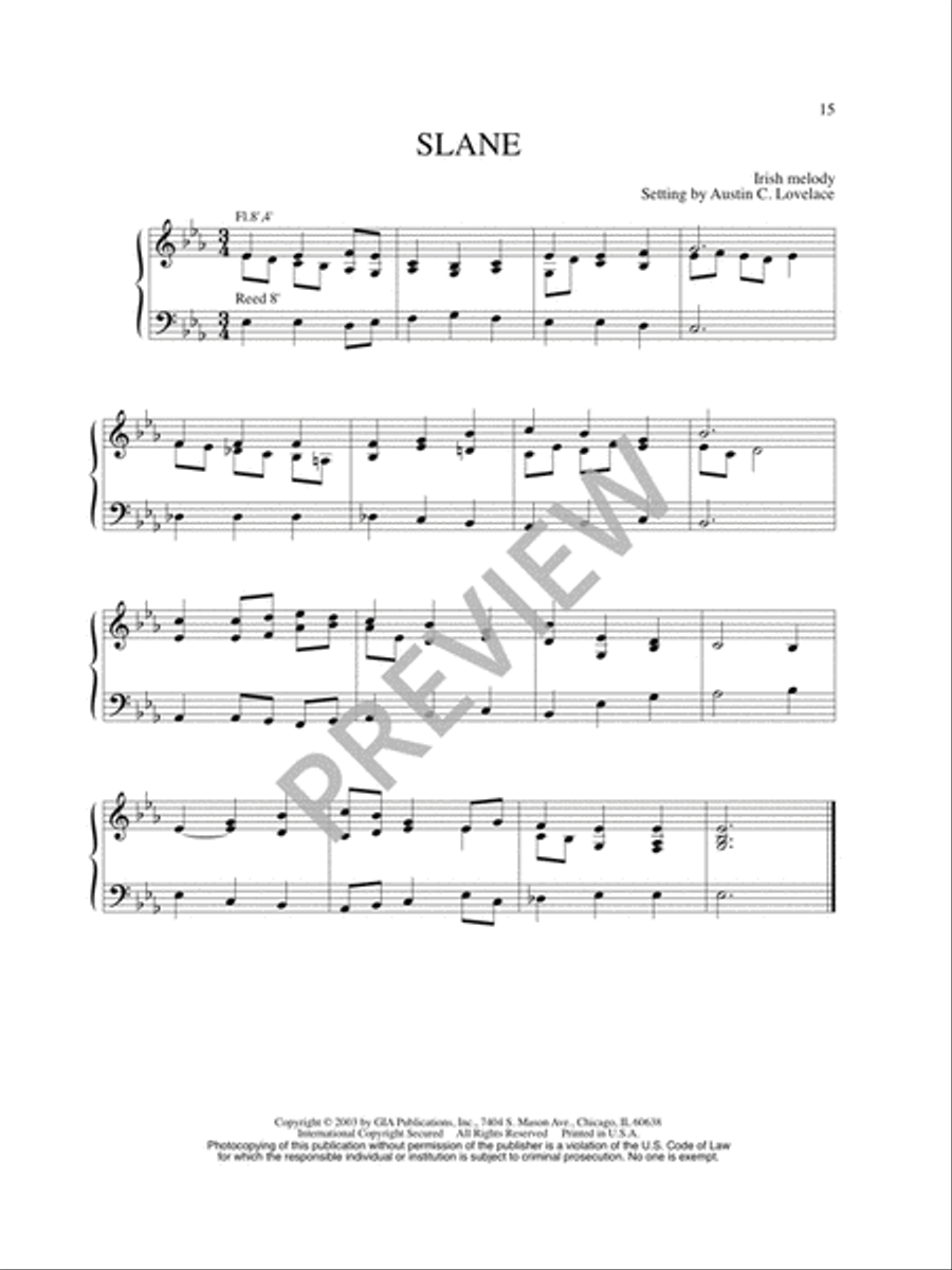 Fifteen Free Harmonizations Organ scores gallery preview page 17