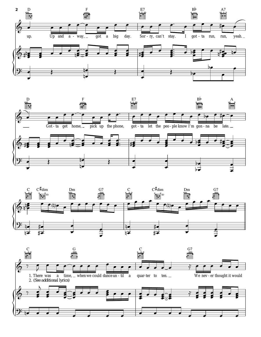Gotta Get Up Piano, Vocal, Guitar scores gallery preview page 2