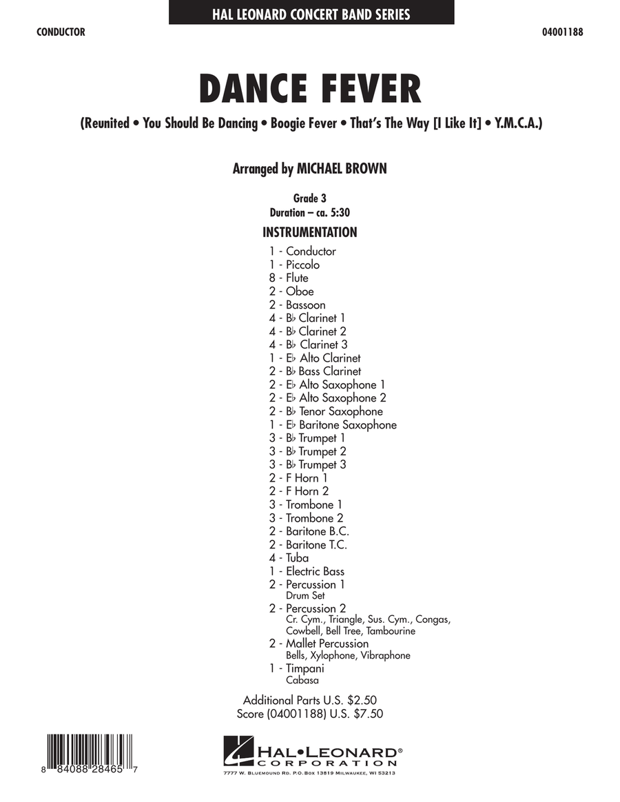 Dance Fever - Full Score