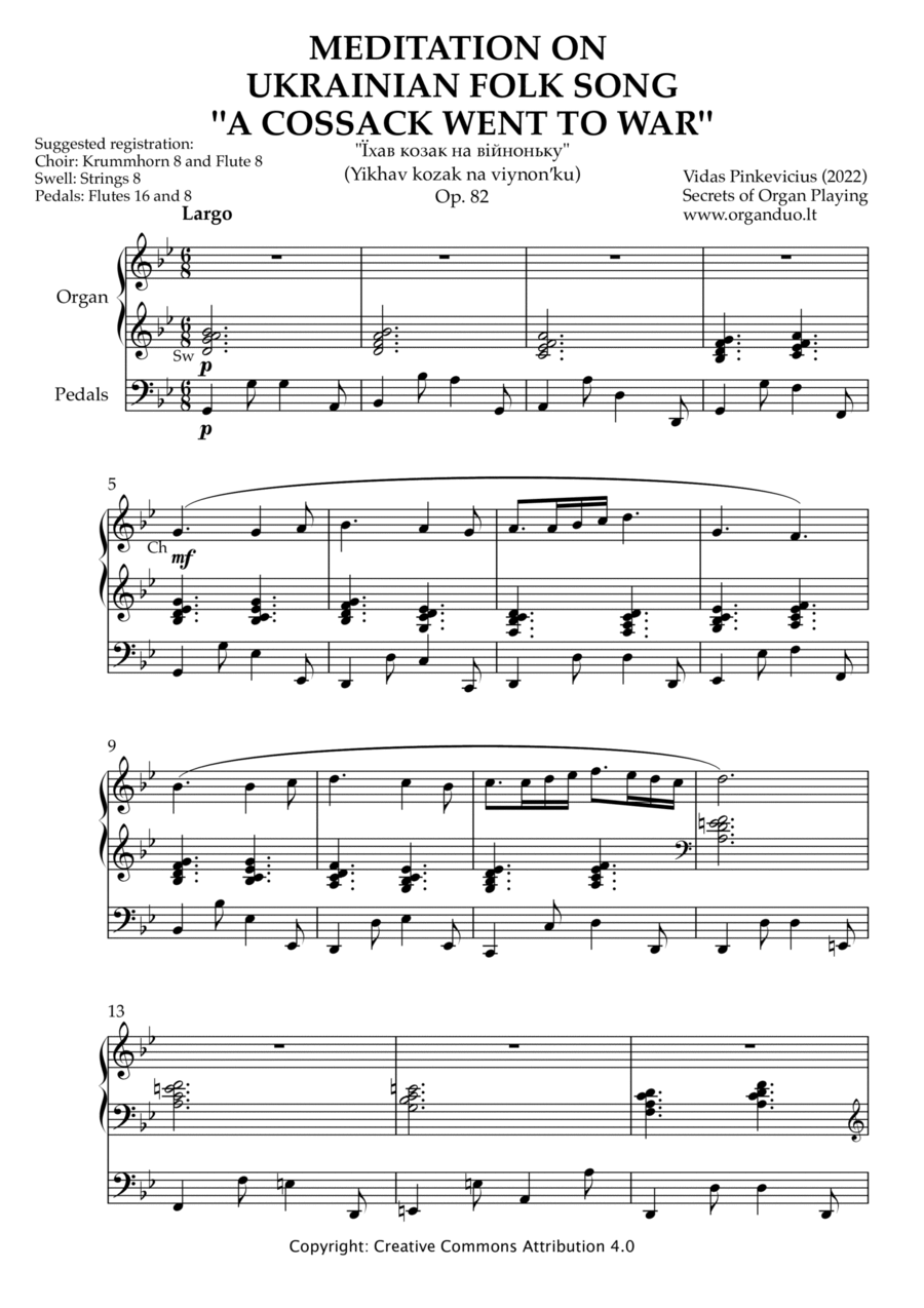 Meditation on Ukrainian Folk Song 