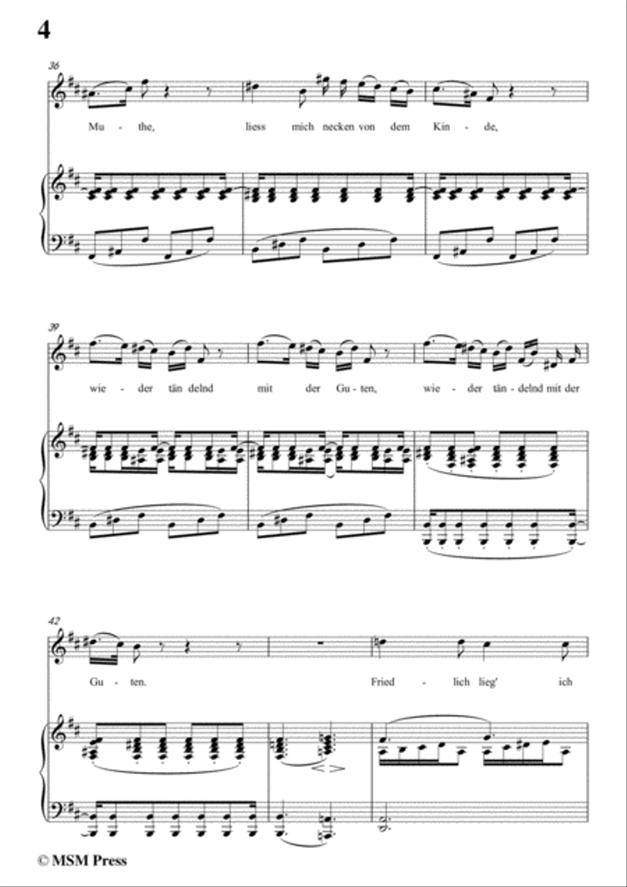 Schubert-Der Schiffer,in D Major,for Voice&Piano Voice scores gallery preview page 6
