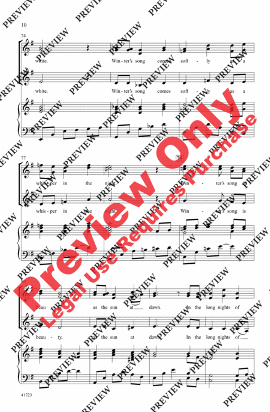 Winter Sings Her Song Winter Sings Her Song Women's Choir scores gallery preview page 10