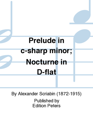 Book cover for Prélude et Nocturne Op. 9 (for the left hand)