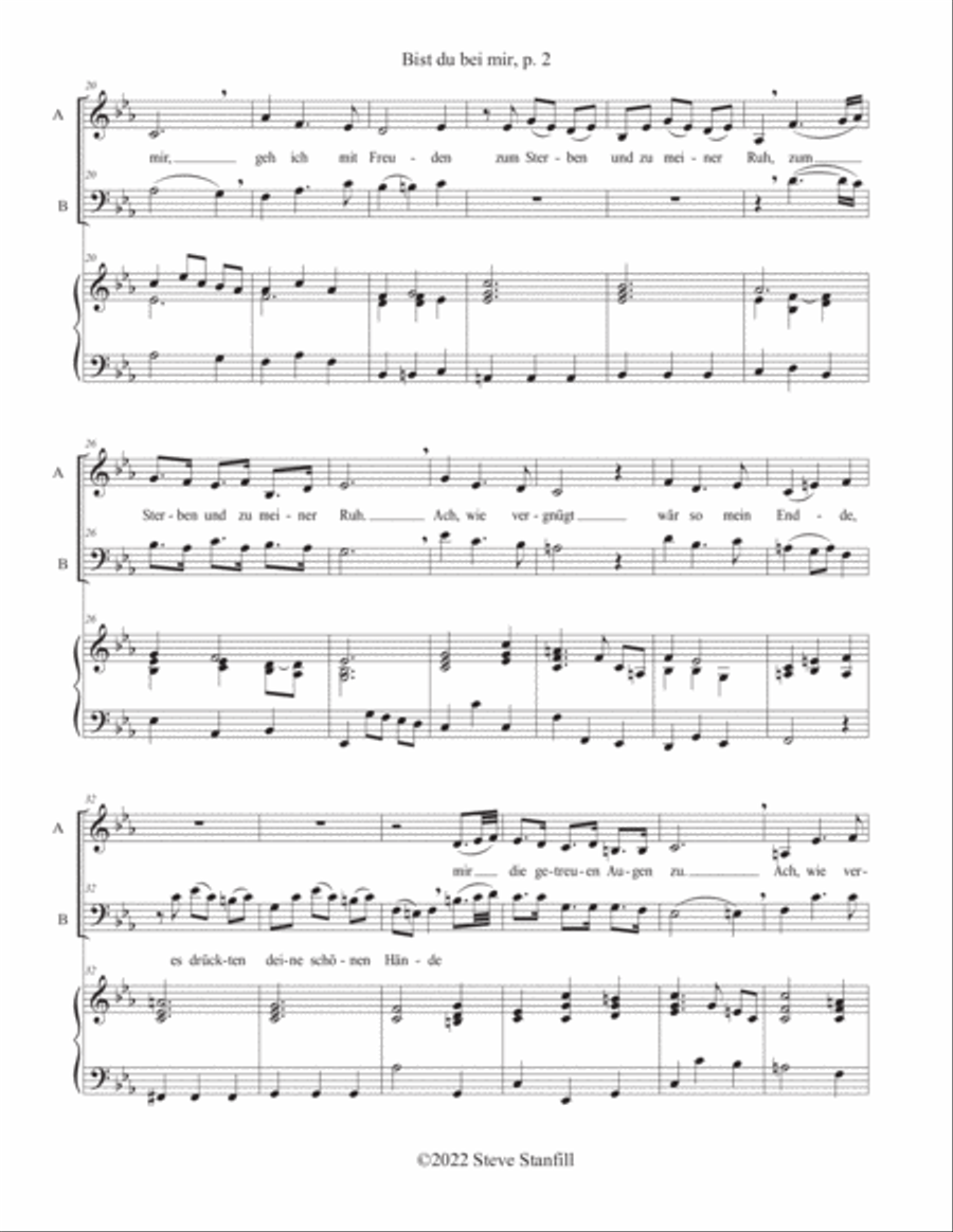 Bist du bei mir Piano scores gallery preview page 2