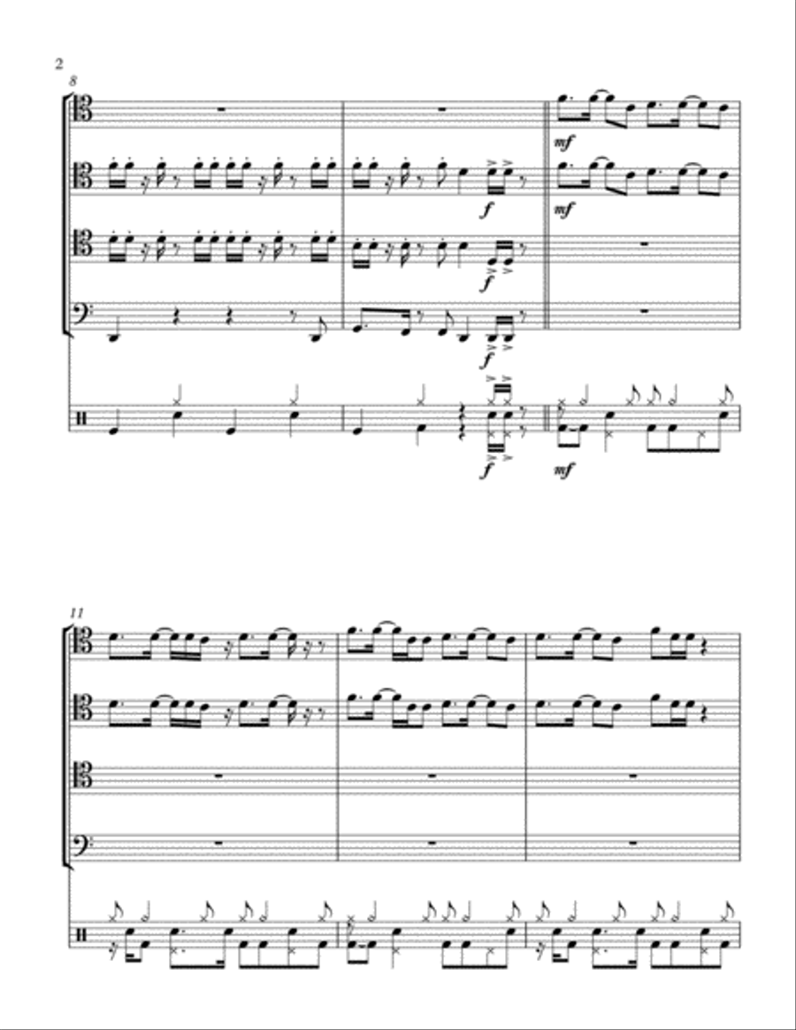 Uptown Funk Brass Ensemble scores gallery preview page 2
