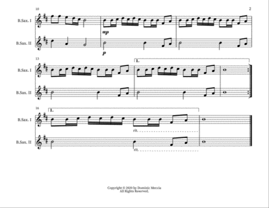 Zum Gali Gali Woodwind Duet scores gallery preview page 2