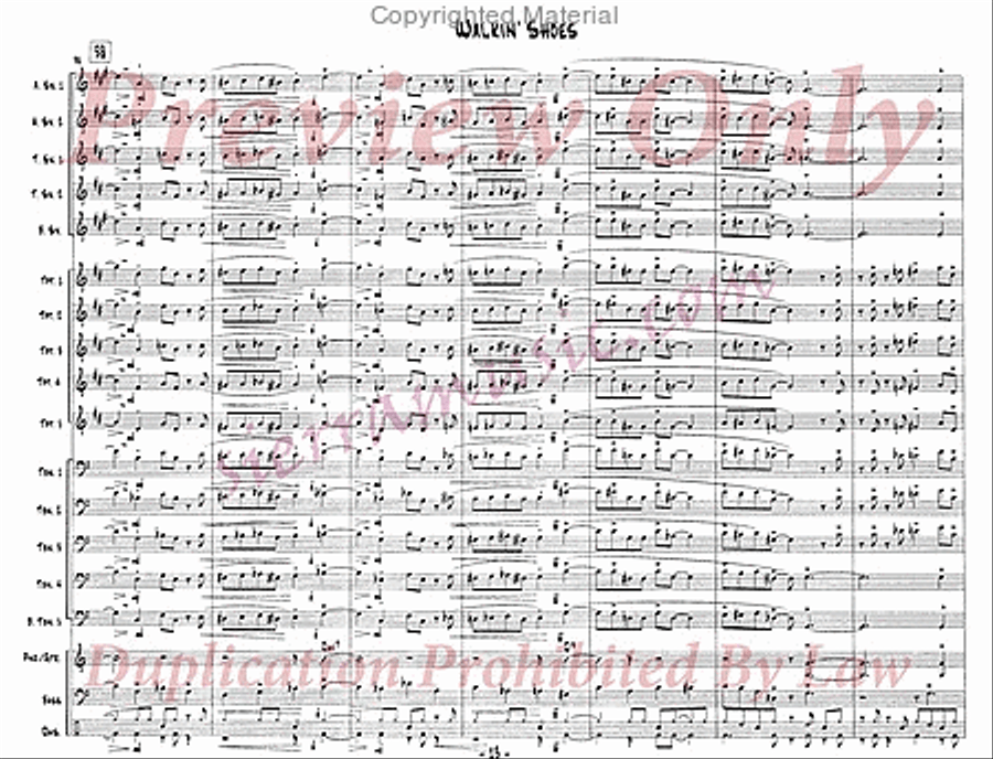Walkin' Shoes Jazz Ensemble scores gallery preview page 14