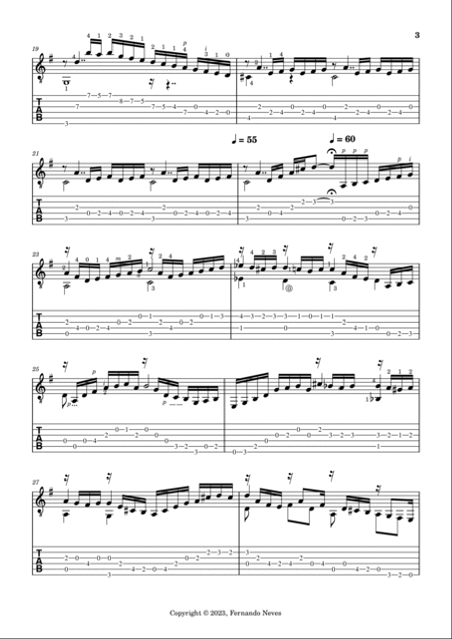 Prélude de la Suite pour violoncelle BWV 1007 (Cello Suite n. 1) Arranged for Guitar Chamber Music scores gallery preview page 3