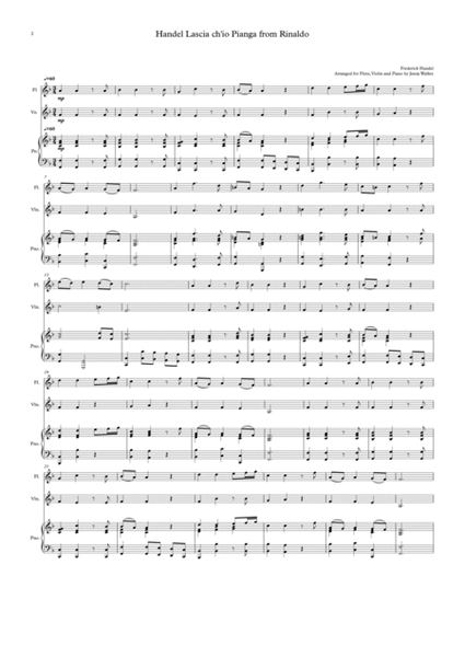Lascia ch'io Pianga (Handel) for Flute, Violin and Piano image number null