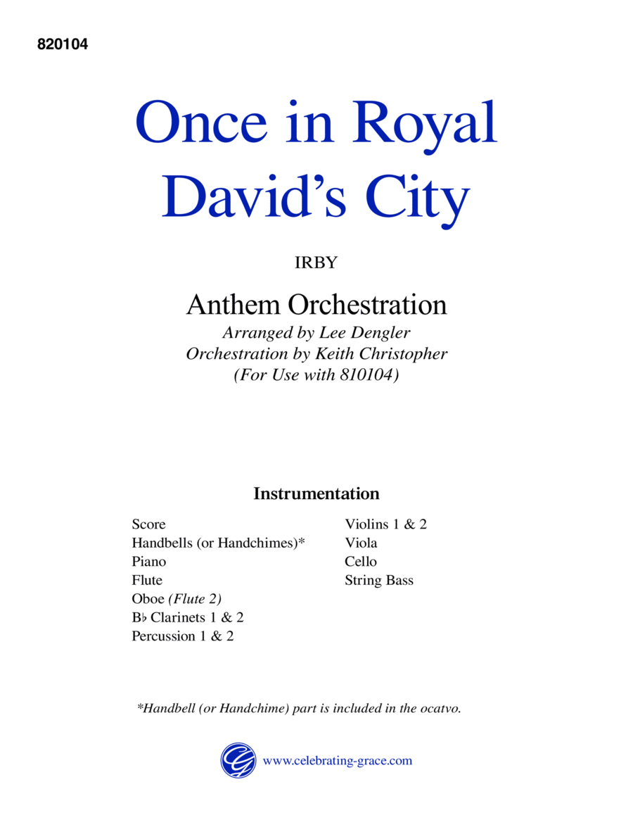 Once in Royal David's City Orchestration (Digital) Orchestra scores gallery preview page 1