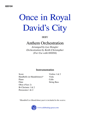 Once in Royal David's City Orchestration (Digital)