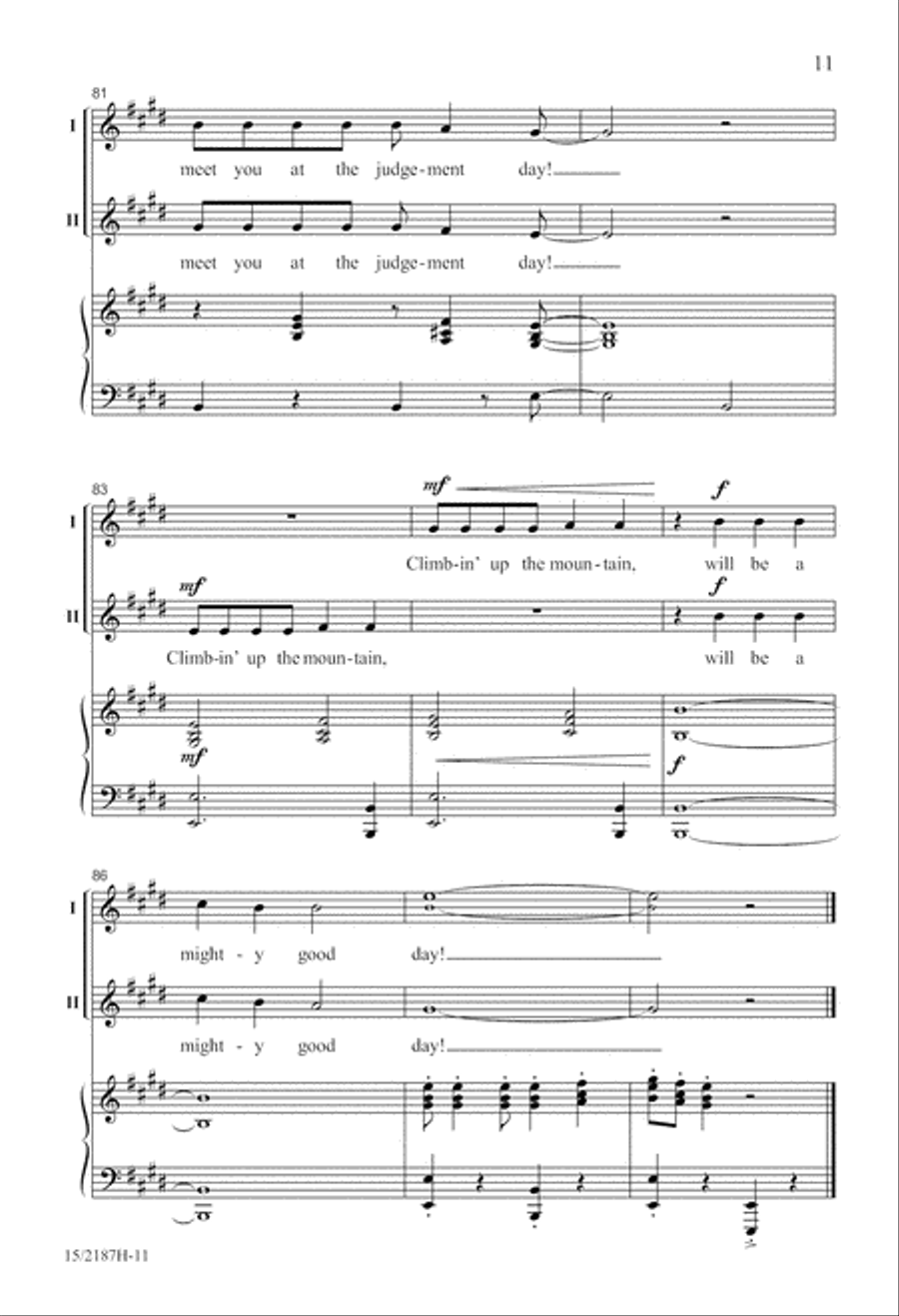 Climbin' Up the Mountain 2-Part scores gallery preview page 12