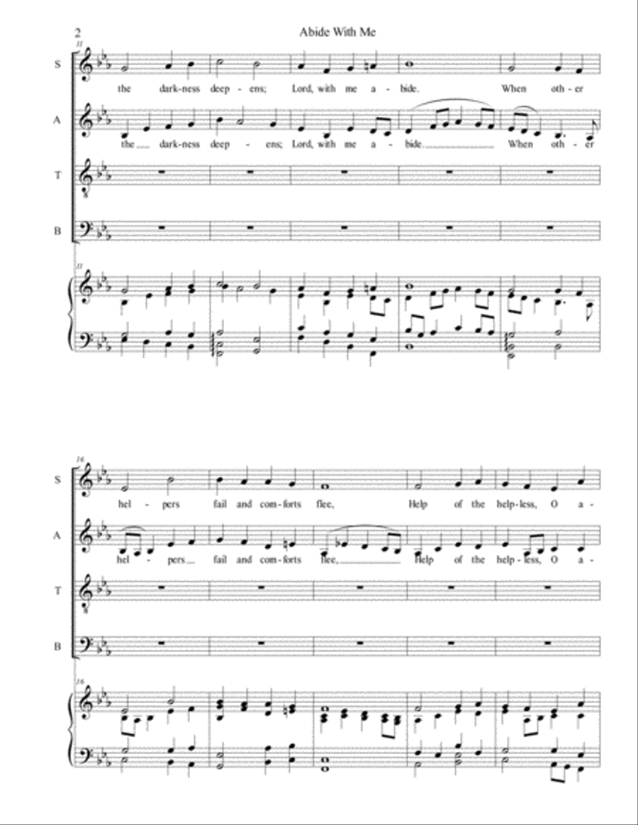 Abide With Me, hymn-anthem on H. F. Lyte's 