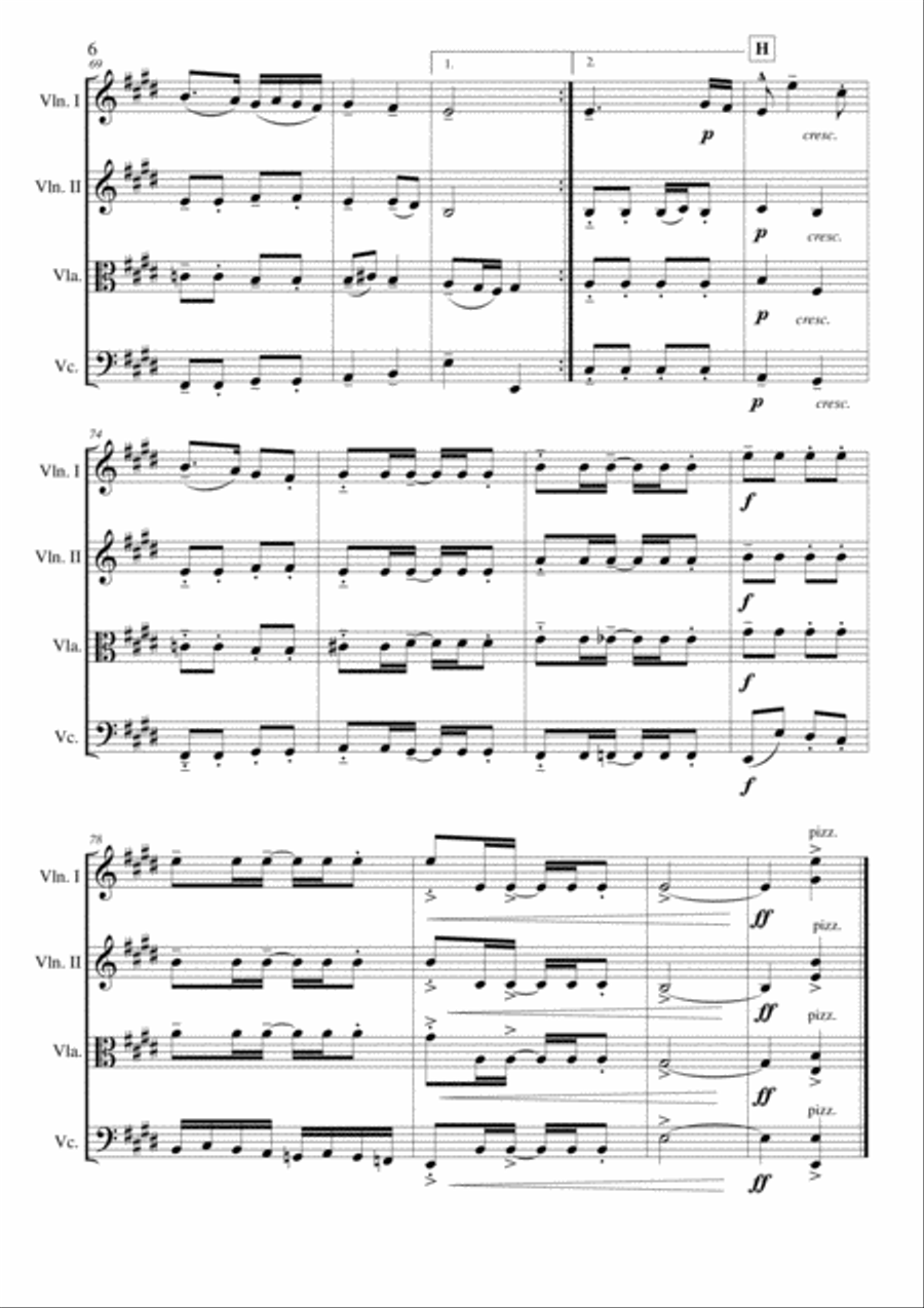 Joy To The World String Quartet scores gallery preview page 6