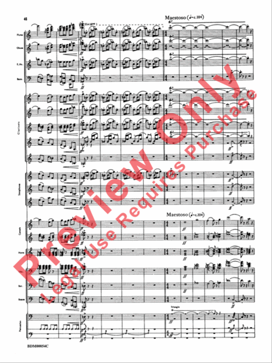 Symphonic Suite Concert Band scores gallery preview page 49