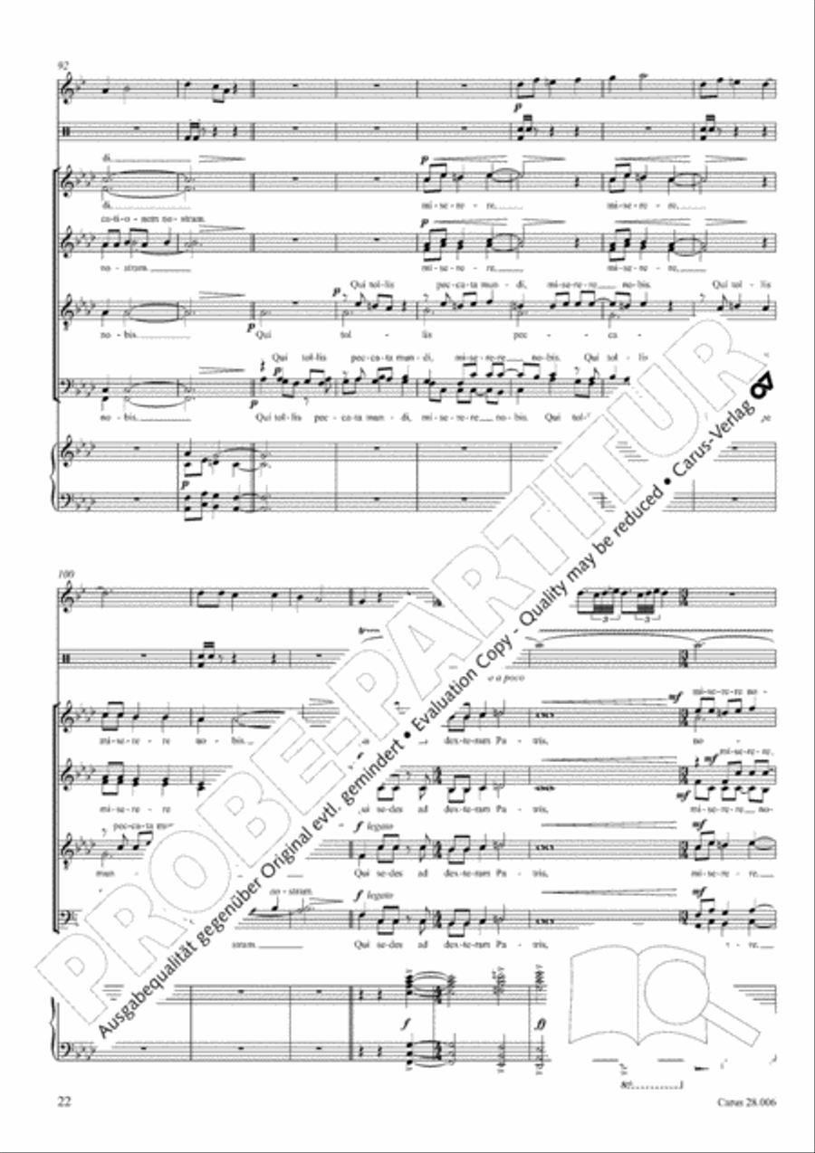 Pastoral Mass 4-Part scores gallery preview page 23