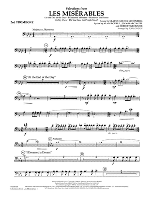 Selections from Les Miserables (arr. Bob Lowden) - Trombone 2