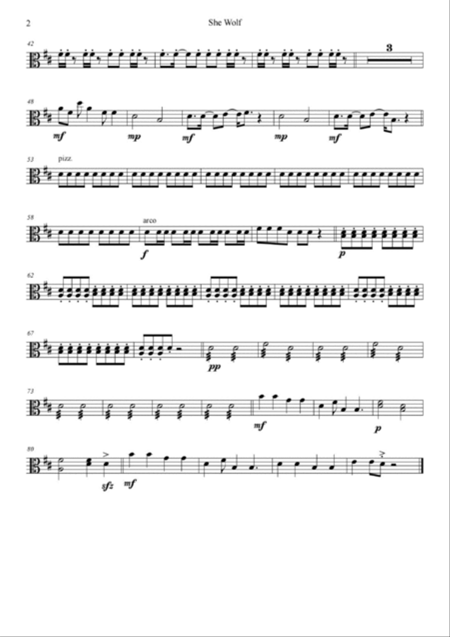 She Wolf String Quartet scores gallery preview page 2
