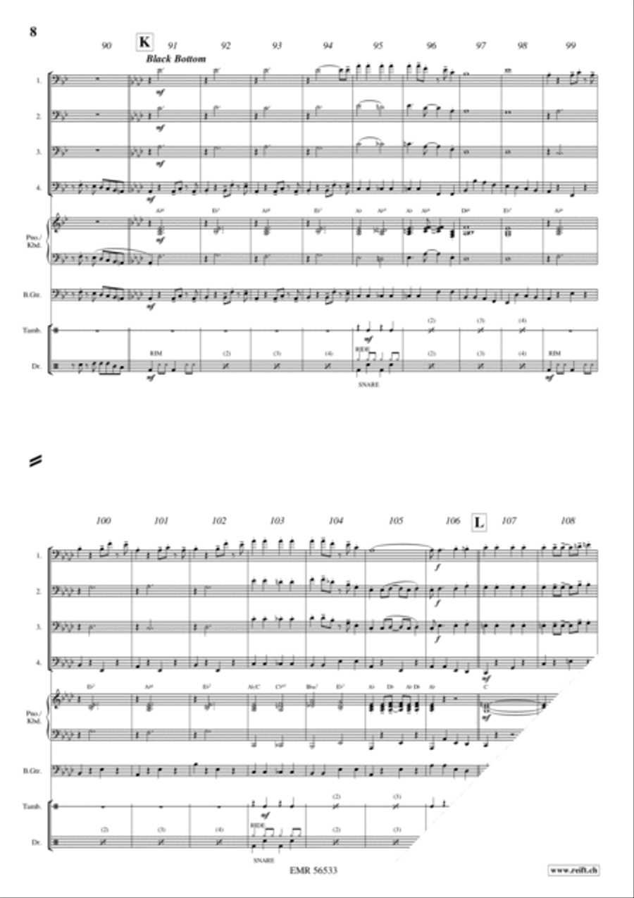 Charleston Medley Charleston Medley Trombone Quartet scores gallery preview page 7