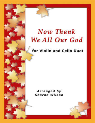 Book cover for Now Thank We All Our God (Easy Violin and Cello Duet)