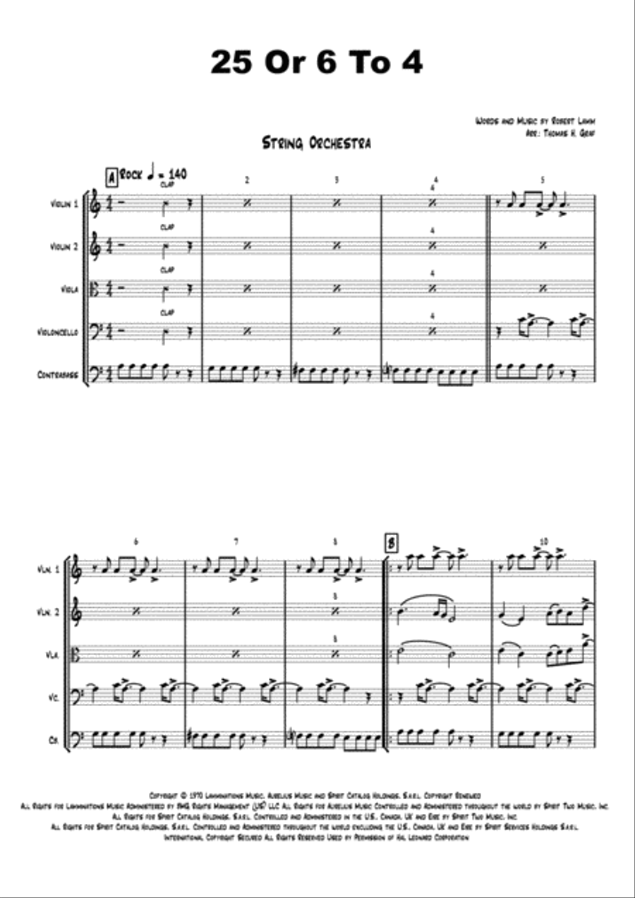 25 Or 6 To 4 String Quintet scores gallery preview page 1