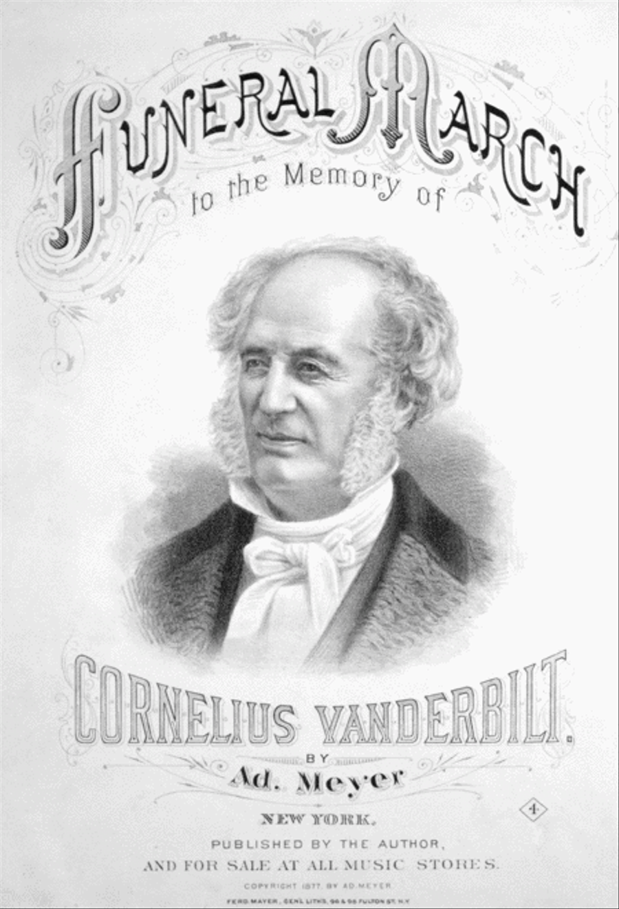 Funeral March to the Memory of Cornelius Vanderbilt Piano Solo scores gallery preview page 1