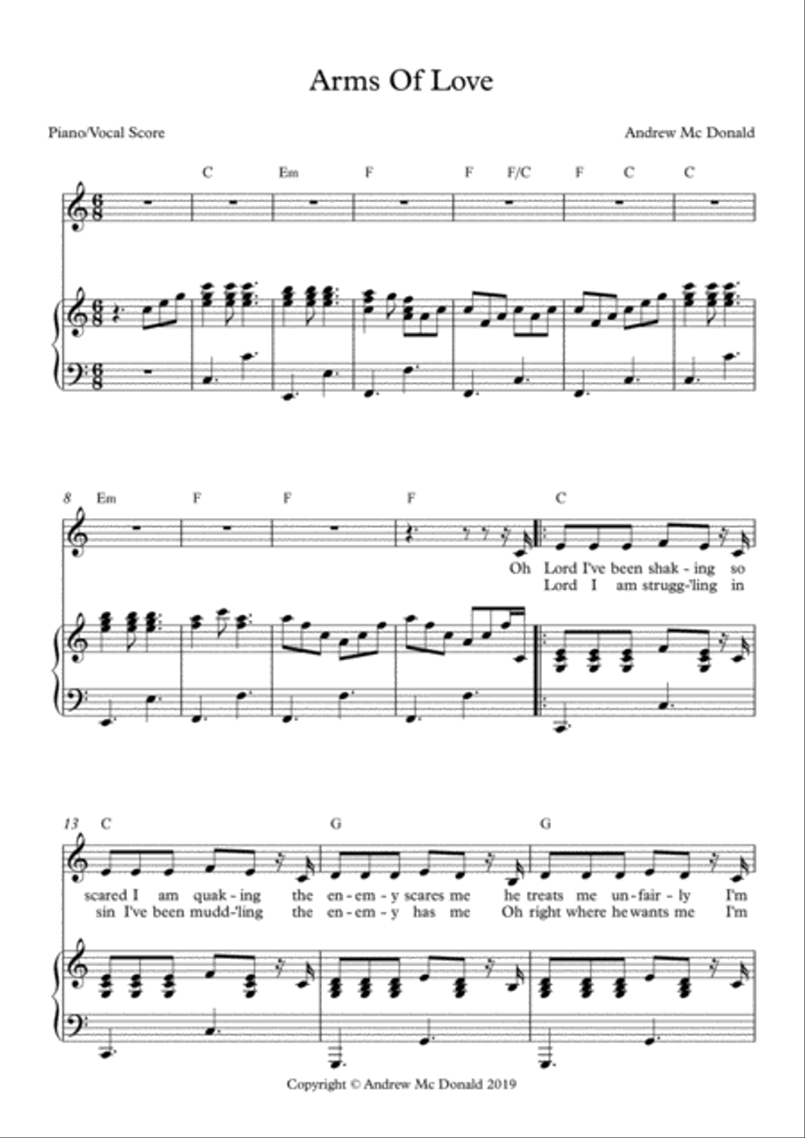 Arms Of Love Arms Of Love Voice scores gallery preview page 2